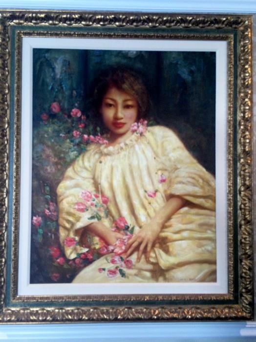 Artist: De Li Feng
Type: Original Oil on Canvas
Description: Untitled (Wentworth Stock# LIFE-0269-F)
Measurements w/o Frame: 31" Width X 39" Height
Frame is included

