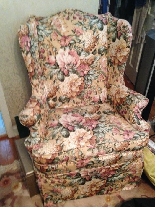 Floral Armchair in good condition.