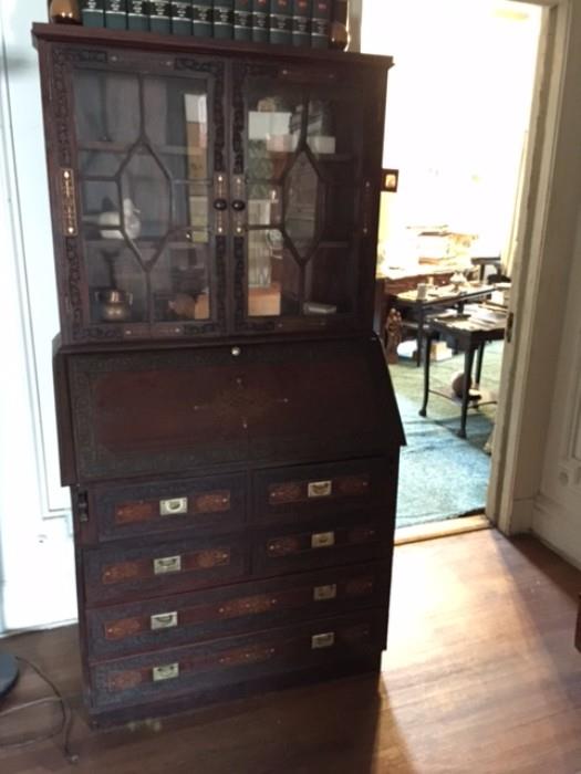 Hutch with Drawers and Fold down Desk