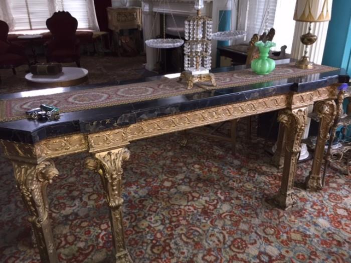 Console Table - 2" Thick Marble Top