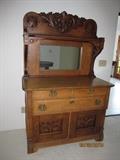 ANTIQUE OAK BUFFET CABINET