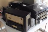 Newer Sony turntable. Sony CD player. Insignia receiver (newer). Vintage Grundig radio in working condition. Nice!