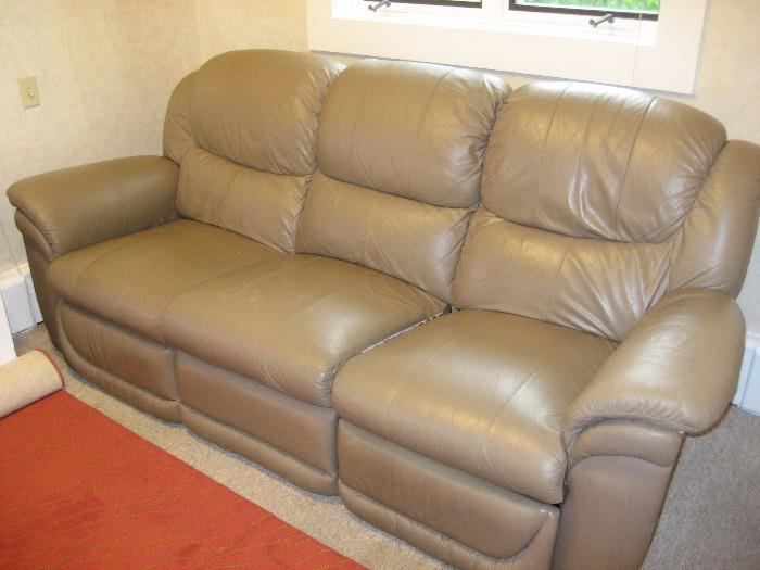 Triple leather recliner