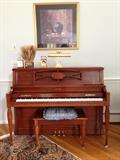 Baldwin Hamilton Upright Piano and matching bench