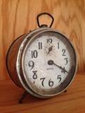 Eska Tin Can Peg Leg Alarm Clock 1910's