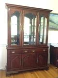 Pennsylvania House Hutch. Lighted. Mirror back.