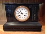 Wood Black Mantle Clock