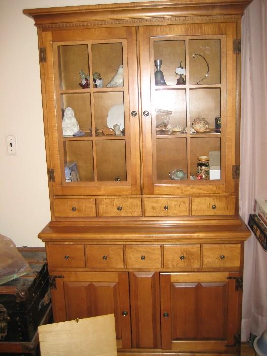 Solid maple china cabinet $225