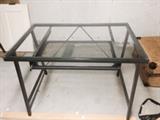 Metal and glass desk
