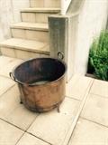 Copper bucket - the perfect place for firewood or a keg!
