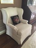 Very pretty  Cream Wing Back Chairs (2 Available)