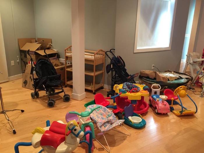 Baby equipment, toys, strollers