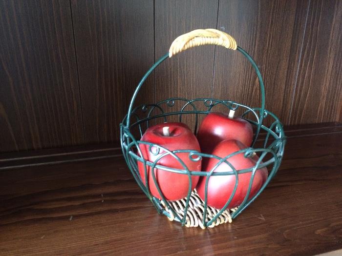 Home Decor Wood Apples Fruits