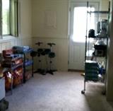 countertop appliances, racks, drum set, games