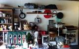 Christmas decorations, garage stuff