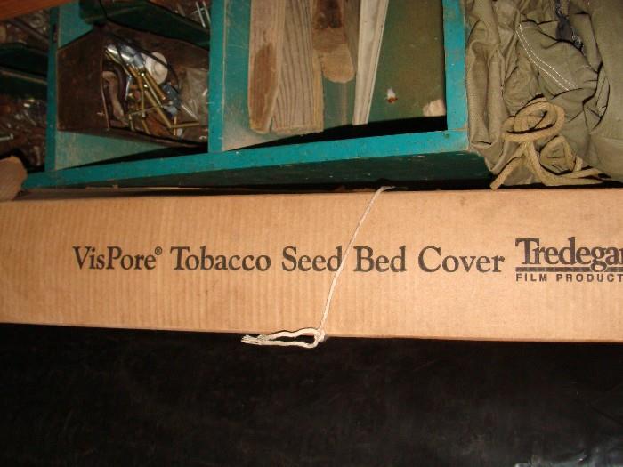 Roll of Tobacco Seed Bed Covering plus other rolls of covering