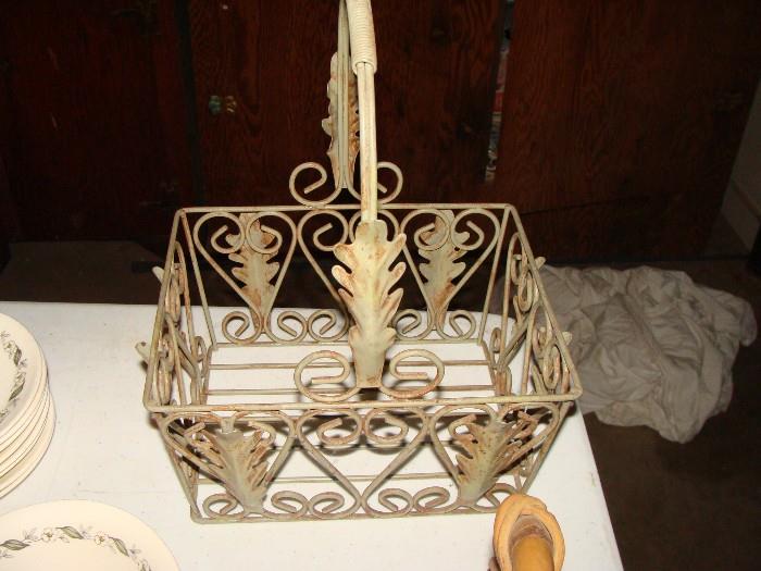 ornate metal basket