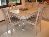 Antique Dining Set.  Table with two extra leafs and 6 chairs