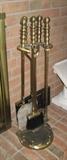 Solid Brass Fireplace Set