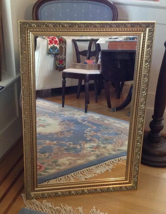 Gilt mirror - 24" x 36" (can hang either way)