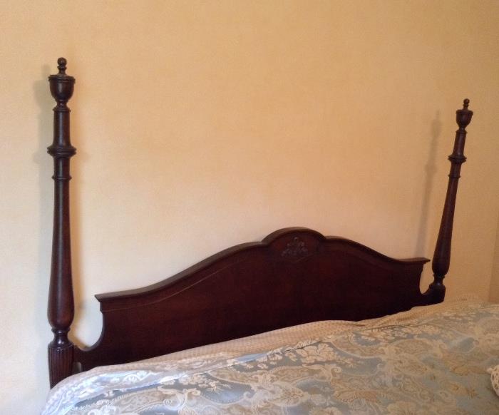 Headboard of queen size 4 poster bed (footboard not shown)