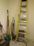 yard tools, step ladder