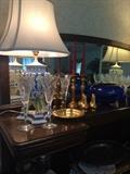 crystal glasses , lamps