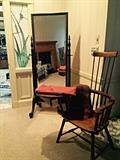 antique mirror  - desk chair with drawer