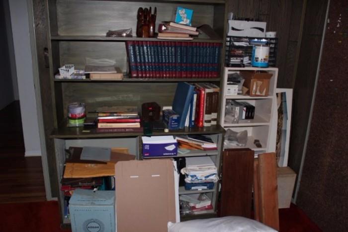 Bookshelves, Books, Office Supplies