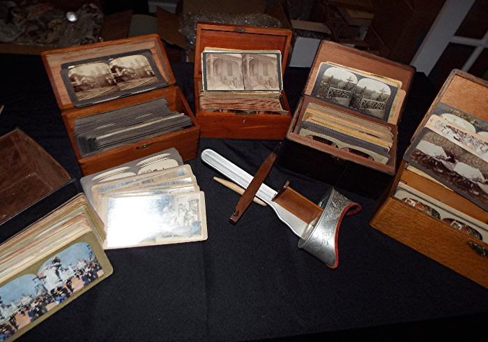 100'S OF ANTIQUE STEREOCARDS AND VIEWERS