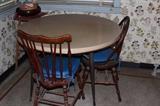 Round Table & Assorted Chairs
