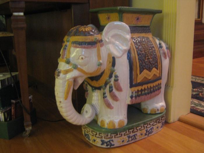 elephant porcelain side table