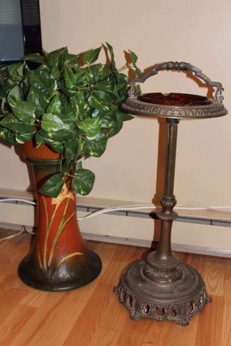Decorative Stand and Standing Ashtray  
