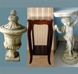 Yard Art and small table