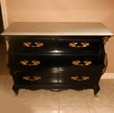 Bombay Style Black Marble top Chest of Drawers