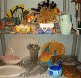 Very Small Sample of the Fishy items available; Real Starfish, Glass Fish, Ceramic Fish, Plastic Fish, Shell Bowls, Fish Box, Lots of Glass Fishy/Nautical Stir Sticks, Fish Plates and Fish Platters