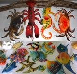 Lots of Fishies, Crabs and Lobster; Driftwood pieces available too