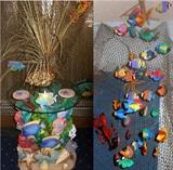 Very Cute Fishy End Table and Fishy Mobile 