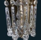 Close up of the Glass Prisms on the Matching Hollywood Regency Lamps