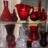 Nice Ruby Glass and Waterford