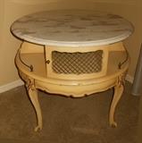 Marble topped Hollywood Regency Table