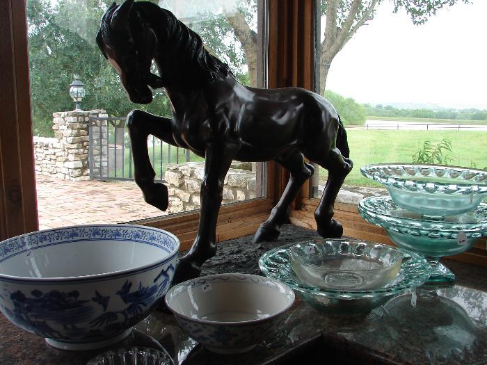 One of several bronze sculptures shown as a silhouette to give you an idea of the beauty of the ranch. 