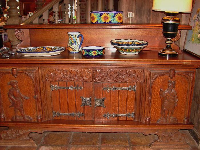 One of several large and beautiful sideboards or chests.