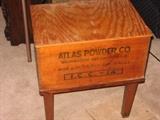 vintage "Atlas powder Company" box/table