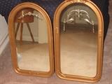 two plate glass wall mirrors