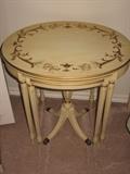 three nesting tables-white French provincial