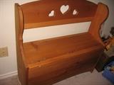 wooden bench toybox