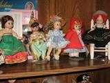 Mdm. Alexander dolls-Italian,Thailand, red riding hood, Finland