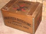 rare "Budweiser" wooden case
