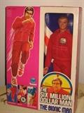 6 Million Dollar Man Doll. Super RARE 1st Edition, Kenner, in original box, with original tape holding everything together. What makes this super rare is that the arm does not come off. Includes the engine that comes with him. Box is in excellent condition with no tears or mashed corners. Pricey!